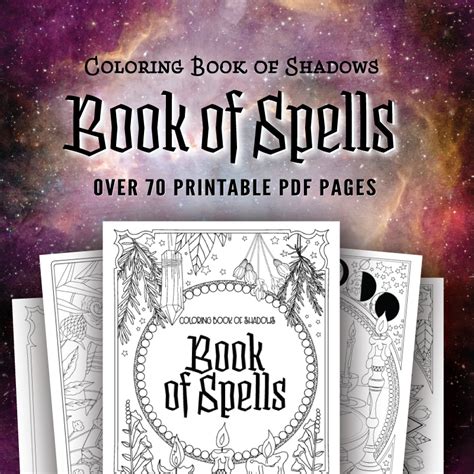 Embark on a moonlit adventure with our moon spells coloring book